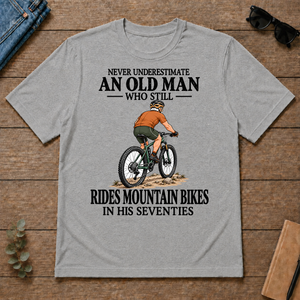 An Old Man Still Rides Mountain Bikes In His Seventies - sport-grey - TS2D-SportGrey