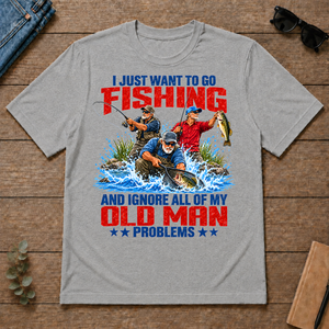 I Just Want To Go Fishing - sport-grey - TS2D-SportGrey