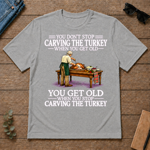 Old Man Don't Stop Carving the Turkey - sport-grey - TS2D-SportGrey