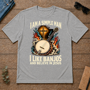 I Like Banjos & Believe In Jesus - sport-grey - TS2D-SportGrey