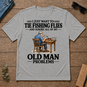 I Just Want To Tie Fishing Flies - sport-grey - TS2D-SportGrey
