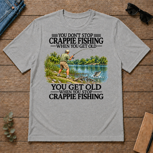 Don't Stop Crappie Fishing Vintage - sport-grey - TS2D-SportGrey