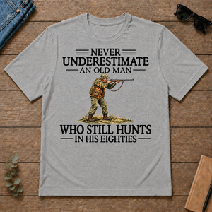 Never Underestimate An Old Man Hunting 80s - sport-grey - TS2D-SportGrey