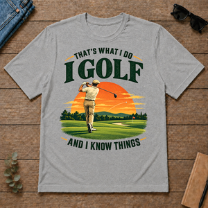 I Golf And I Know Things - sport-grey - TS2D-SportGrey
