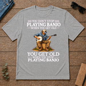 Old Man Don't Stop Playing Banjo - sport-grey - TS2D-SportGrey