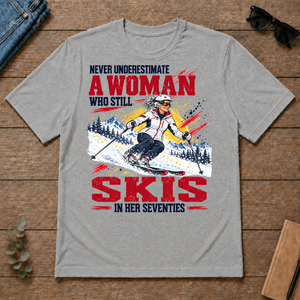 A Woman Still Skis In Her 70s - sport-grey - TS2D-SportGrey