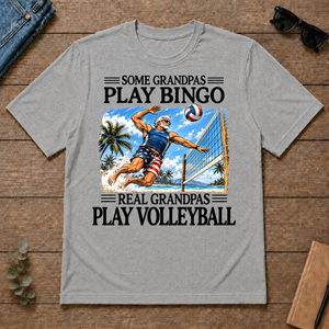 Some Grandpas Play Bingo Real Grandpas Play Volleyball - sport-grey - TS2D-SportGrey