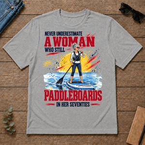 A Woman Still Paddleboards In Her 70s - sport-grey - TS2D-SportGrey