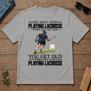 Vintage You Get Old When You Stop Playing Lacrosse - sport-grey - TS2D-SportGrey