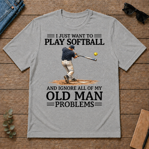 I Just Want To Play Softball - sport-grey - TS2D-SportGrey