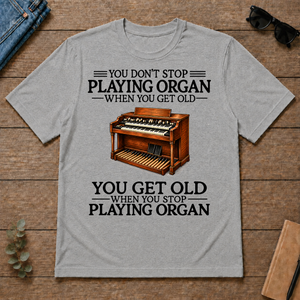 Don't Stop Playing Organ Vintage Art - sport-grey - TS2D-SportGrey