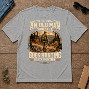An Old Man Goes Hunting In 80s - sport-grey - TS2D-SportGrey