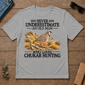 Never Underestimate An Old Man Who Loves Chukar Hunting - sport-grey - TS2D-SportGrey