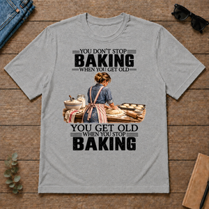 Vinatge You Get Old When You Stop Baking - sport-grey - TS2D-SportGrey
