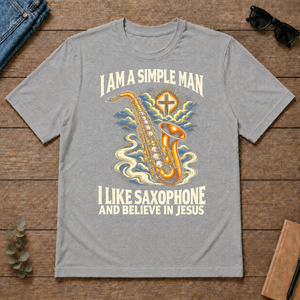 I Like Saxophone & Believe In Jesus - sport-grey - TS2D-SportGrey