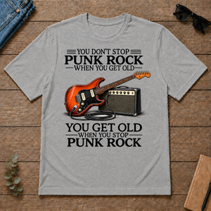 Don't Stop Playing Punk Rock Vintage Art - sport-grey - TS2D-SportGrey