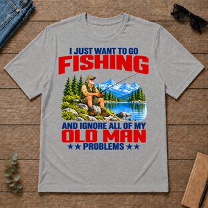 I Just Want To Go Fishing Art - sport-grey - TS2D-SportGrey