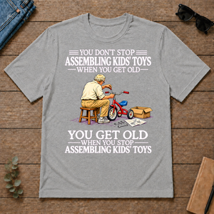 Old Man Don't Stop Assembling Kids Toys - sport-grey - TS2D-SportGrey