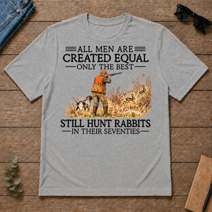 All Men Are Created Equal Rabbits Hunting 70s Vintage - sport-grey - TS2D-SportGrey