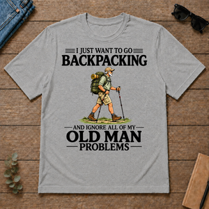 I Just Want To Go Backpacking Vintage - sport-grey - TS2D-SportGrey