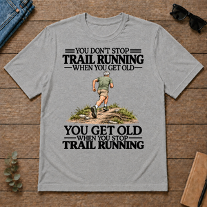 Don't Stop Trail Running Vintage Art - sport-grey - TS2D-SportGrey
