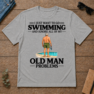I Just Want To Go Swimming Vintage Men - sport-grey - TS2D-SportGrey