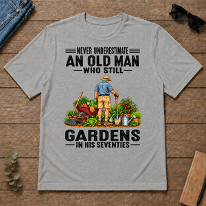 An Old Man Still Gardens In His 70s - sport-grey - TS2D-SportGrey