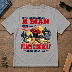 A Man Still Plays Disc Golf In His 70s - sport-grey - TS2D-SportGrey