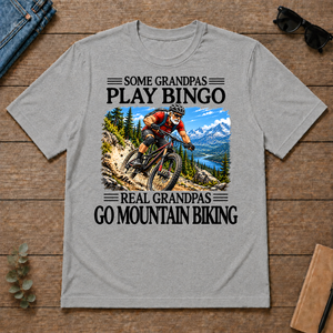 Some Grandpas Play Bingo Real Grandpas Go Mountain Biking - sport-grey - TS2D-SportGrey