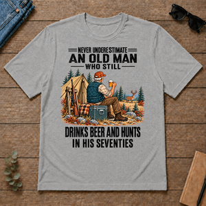 An Old Man Still Drinks Beer And Hunts In His 70s - sport-grey - TS2D-SportGrey