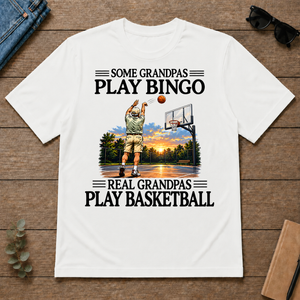 Some Grandpas Play Bingo Real Grandpas Play Basketball - white - TS2D-White