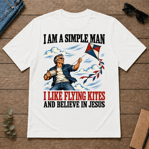 I Like Flying Kites And Believe In Jesus - white - TS2D-White