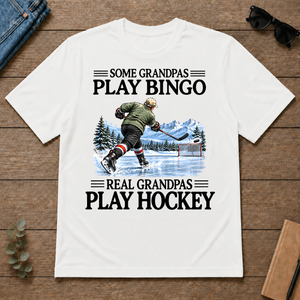 Some Grandpas Play Bingo Real Grandpas Play Hockey - white - TS2D-White