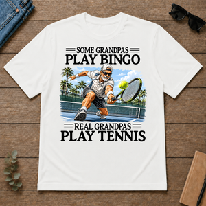 Some Grandpas Play Bingo Real Grandpas Play Tennis - white - TS2D-White