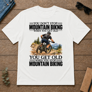 Vintage You Get Old When You Stop Mountain Biking - white - TS2D-White