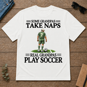 Real Grandpas Play Soccer Vintage - white - TS2D-White