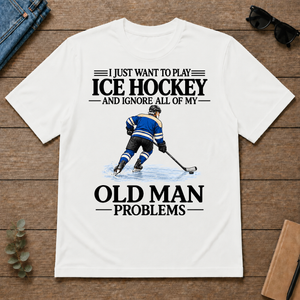 I Just Want To Play Ice Hockey - white - TS2D-White
