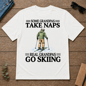 Real Grandpas Go Skiing Vintage - white - TS2D-White