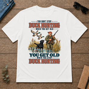You Get Old When You Stop Duck Hunting With Labrador - white - TS2D-White