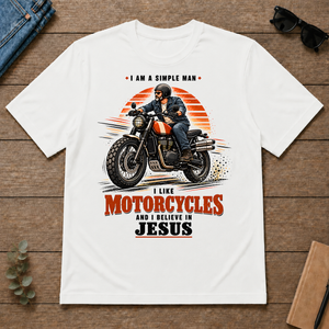 I Like Motorcycles And Believe In Jesus - white - TS2D-White