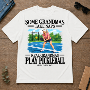 Real Grandmas Play Pickleball - white - TS2D-White