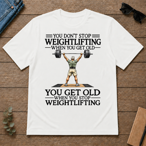 Don't Stop Weightlifting Vintage Art - white - TS2D-White