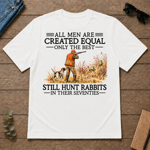 All Men Are Created Equal Rabbits Hunting 70s Vintage - white - TS2D-White