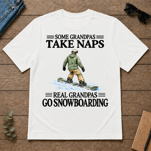 Real Grandpas Go Snowboarding Vintage - white - TS2D-White