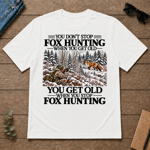 Don't Stop Winter Fox Hunting Snow - white - TS2D-White