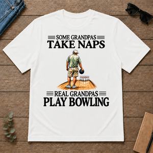 Real Grandpas Play Bowling Vintage - white - TS2D-White