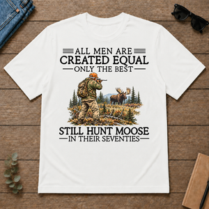 All Men Are Created Equal Moose Hunting 70s - white - TS2D-White