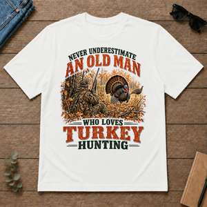 An Old Man Loves Turkey Hunting - white - TS2D-White