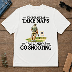 Real Grandpas Go Shooting Vintage - white - TS2D-White