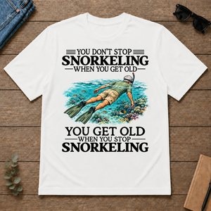 Don't Stop Snorkeling Vintage Art - white - TS2D-White